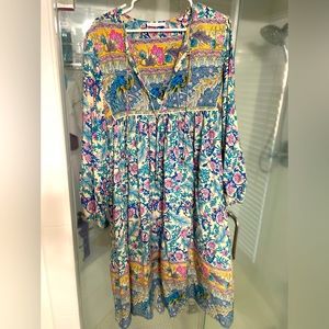 Cute printed midi dress